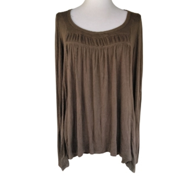 We The Free Love Valley Olive Green Long Sleeve Knit Top Size Medium - Picture 2 of 9